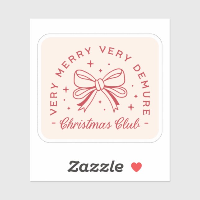 Demure Christmas coquette aesthetic Sticker (Sheet)