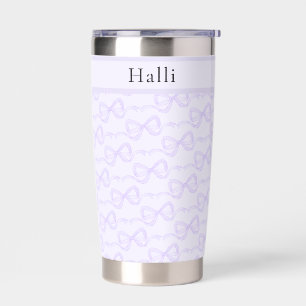 Demure Lilac Bow Bridesmaid Proposal Insulated Tumbler