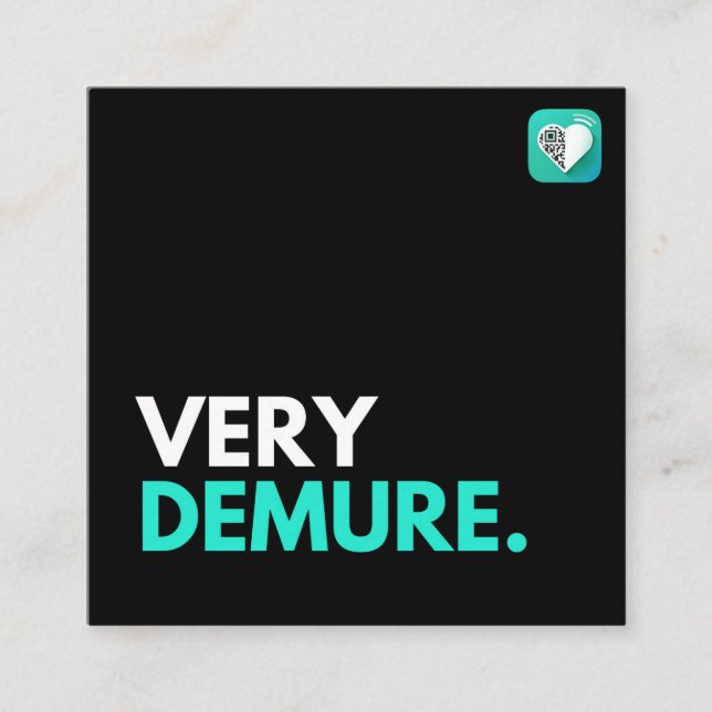 DEMURE SQUARE BUSINESS CARD (Front)