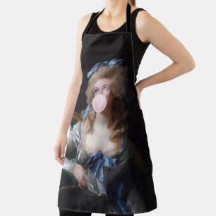 Demure with Pink Bubble Gum Apron