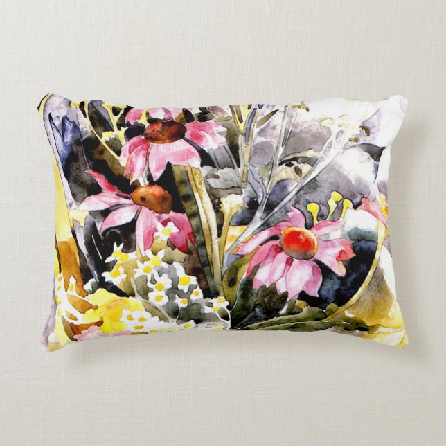 Demuth - African Daisies Accent Pillow (Front)