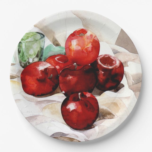 Demuth - Apples and Green Glass Paper Plates (Front)