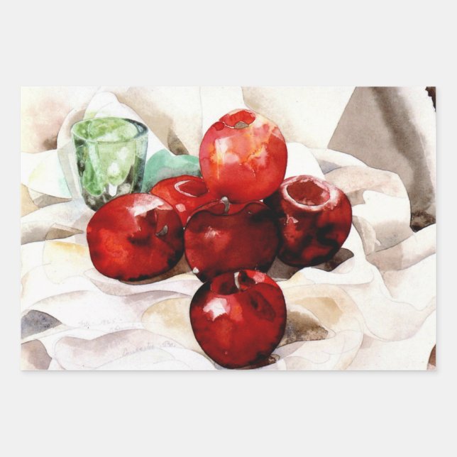 Demuth - Apples and Green Glass Wrapping Paper Sheets (Front)