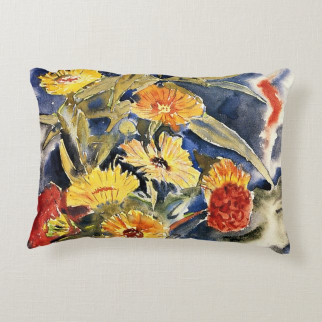 Demuth - Spray of Flowers Accent Pillow (Back)