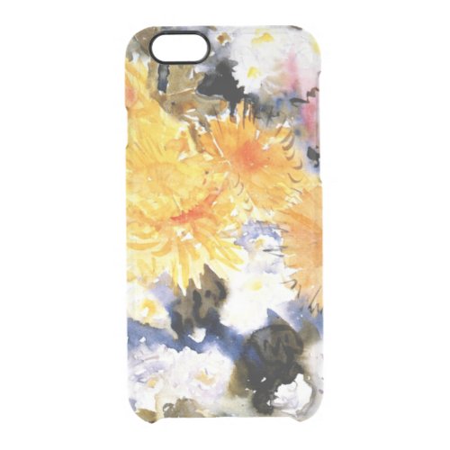 Demuth _ Yellow and Blue Clear iPhone 66S Case