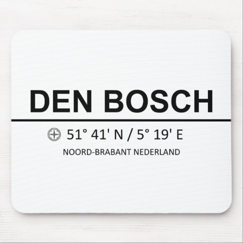 Den Bosch Cordinaten _ Den Bosch Coordinates Mouse Pad