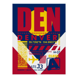 DEN Denver Airport Poster