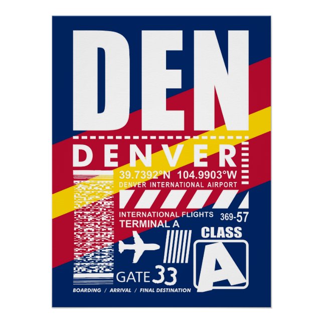 DEN Denver Airport Poster (Front)