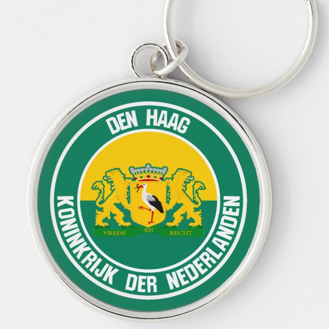 Den Haag Round Emblem Keychain (Front)