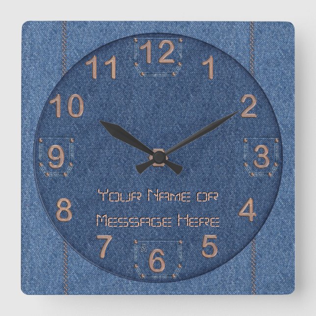 Den-i-Mite! (Personalized) Square Wall Clock (Front)