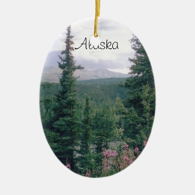 Denali, Alaska Ceramic Ornament (Front)