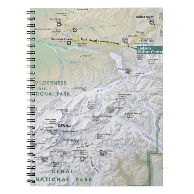 Denali (Alaska) map notebook (Front)