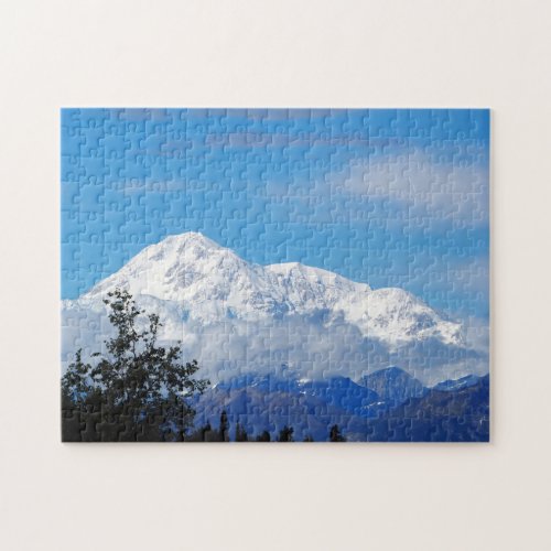Denali Alaska Mountain Snow Photo Jigsaw Puzzle