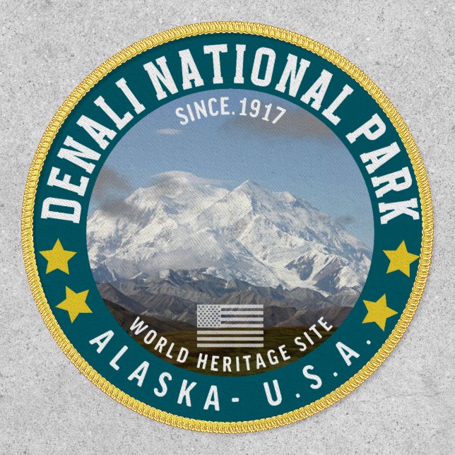 Denali Alaska National Park Mountain Photo Patch (Front)