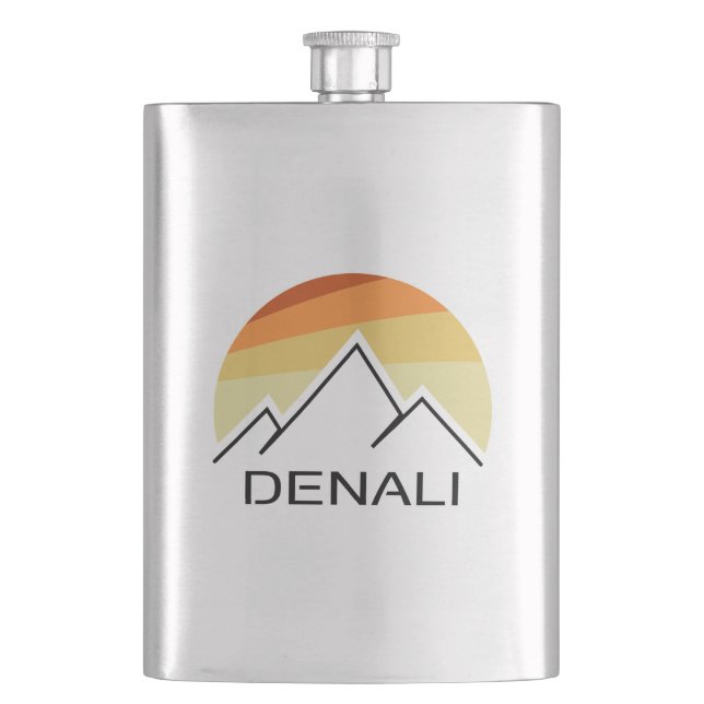 Denali Alaska Retro Flask (Front)