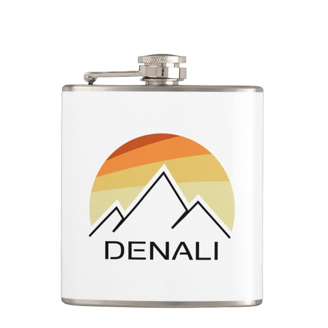 Denali Alaska Retro Flask (Front)