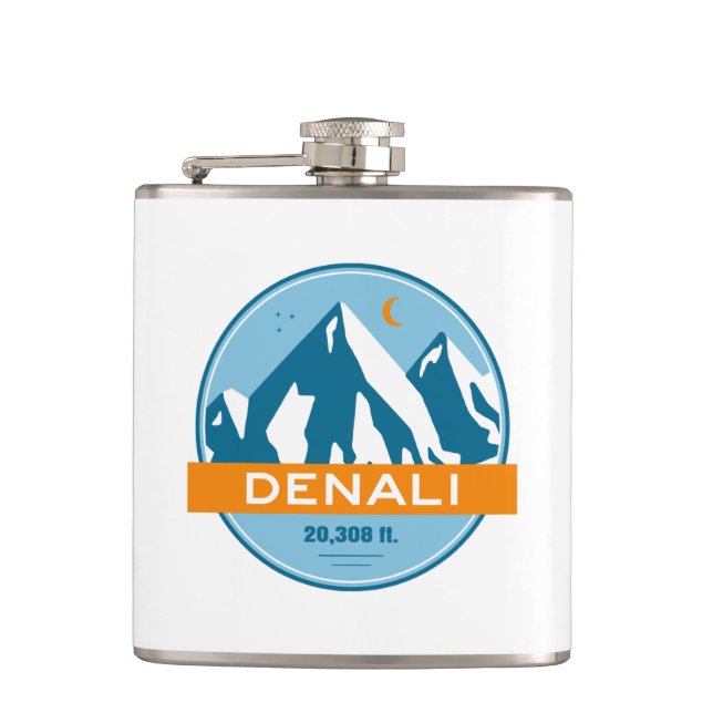 Denali Alaska Stars Moon Flask (Front)