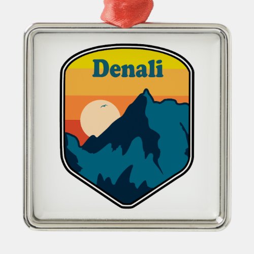 Denali Alaska Sunrise Metal Ornament
