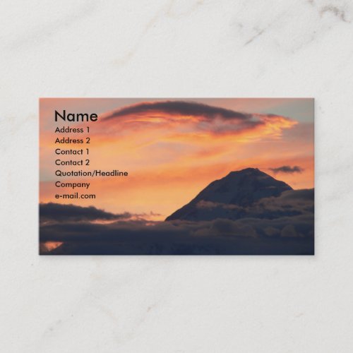 Denali at Midnight Profile Card Business Card