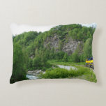 Denali Express Alaska Train Vacation Photography Accent Pillow