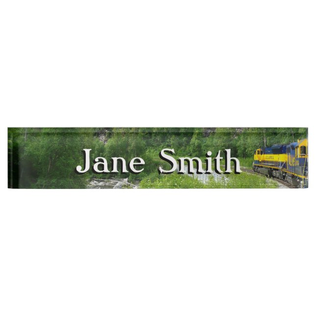 Denali Express Alaska Train Vacation Photography Desk Name Plate (Front)