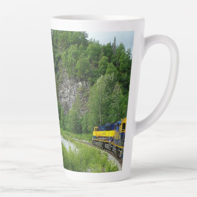Denali Express Alaska Train Vacation Photography Latte Mug (Right)