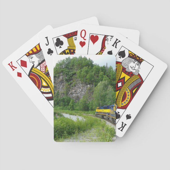 Denali Express Alaska Train Vacation Photography Poker Cards (Back)