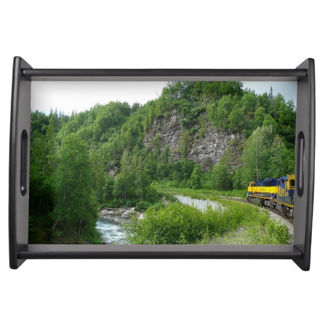 Denali Express Alaska Train Vacation Photography Serving Tray (Front)