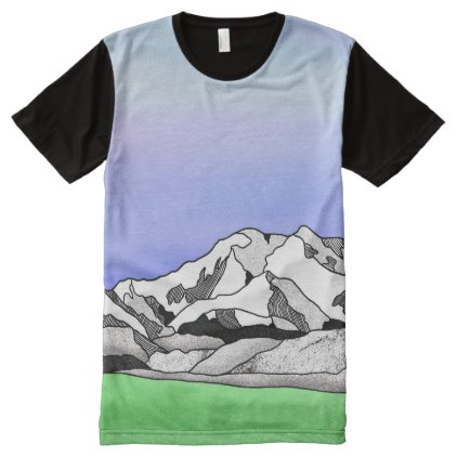 Denali Mountain Landscape All-Over-Print Shirt