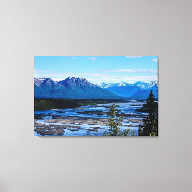 Denali Mountain Range Canvas Print (Front)