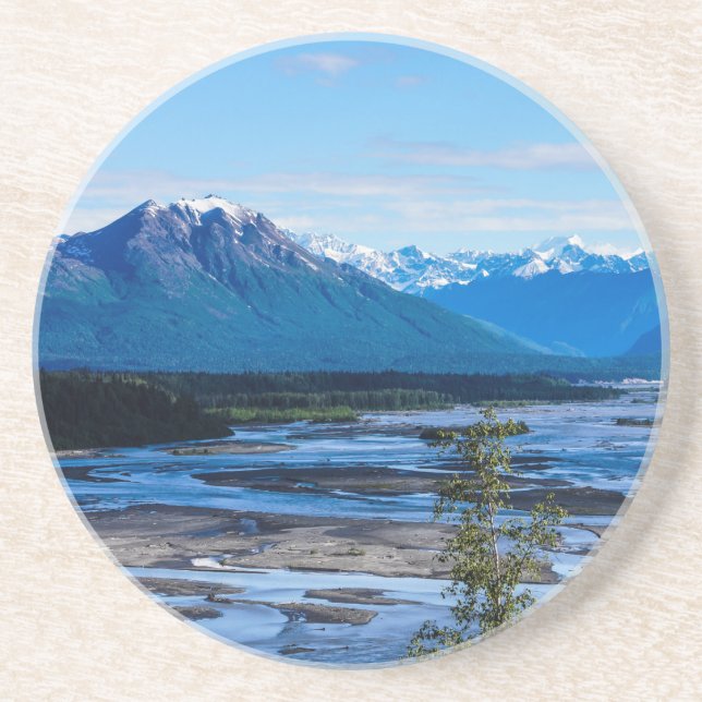 Denali Mountain Range Drink Coaster (Front)