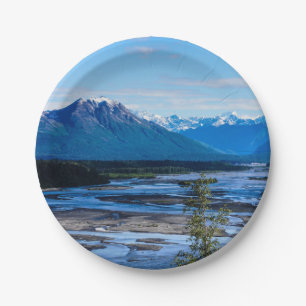 Denali Mountain Range Paper Plates