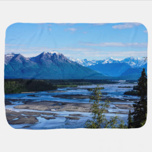 Denali Mountain Range Stroller Blanket
