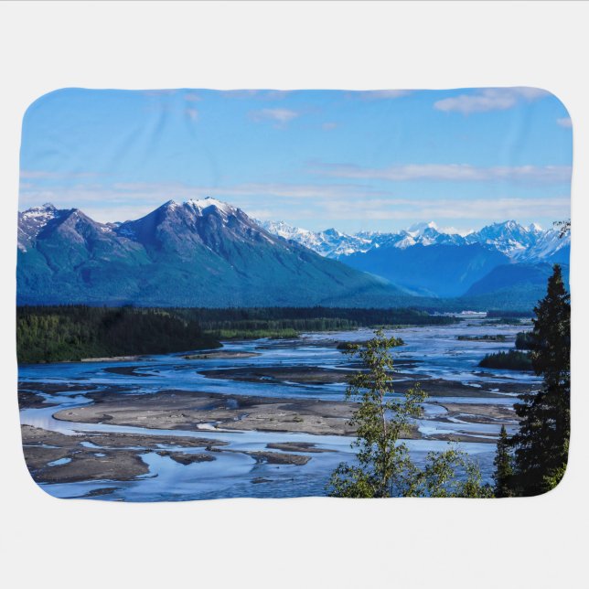 Denali Mountain Range Stroller Blanket (Horizontal)