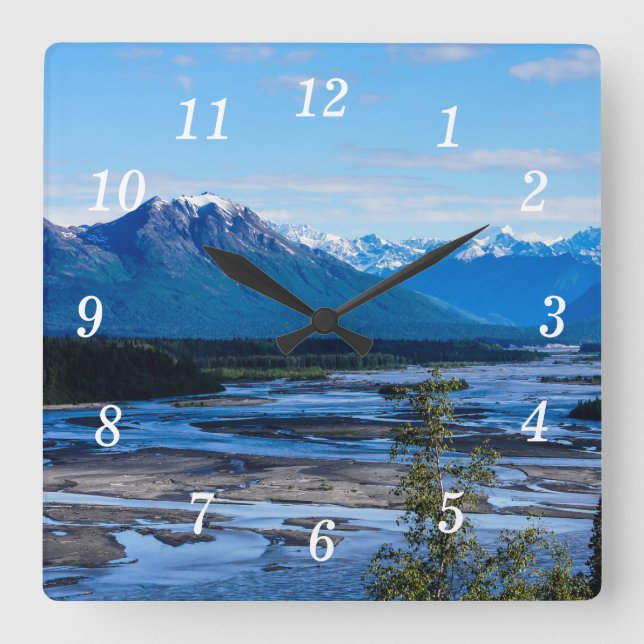 Denali Mountain Range Wall Clock (Front)