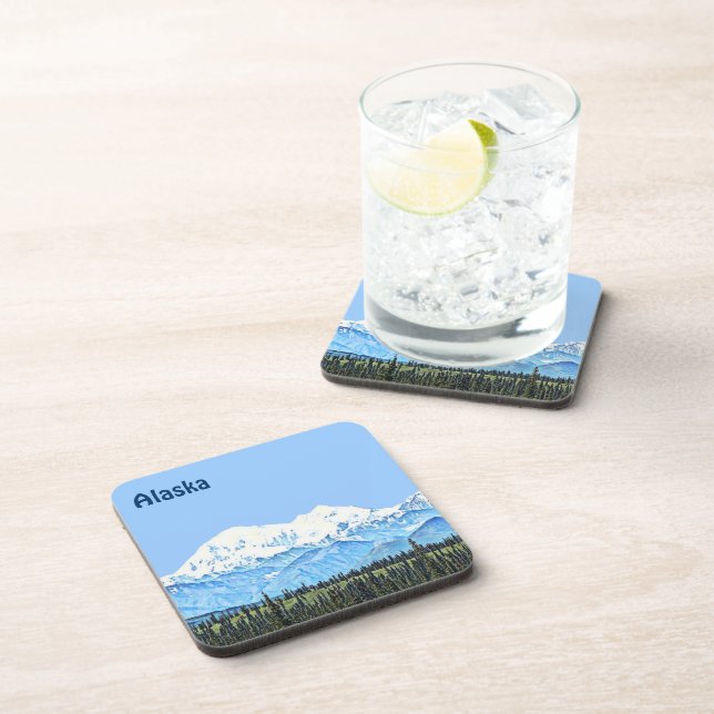 Denali (Mt. McKinley) Drink Coaster (Right Side)