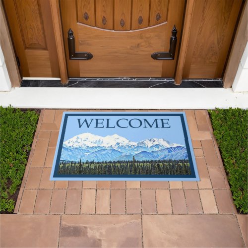 Denali Mt McKinley _ Welcome Doormat