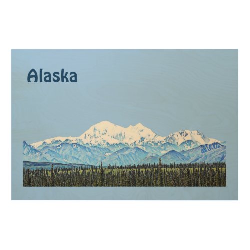 Denali Mt McKinley Wood Wall Art