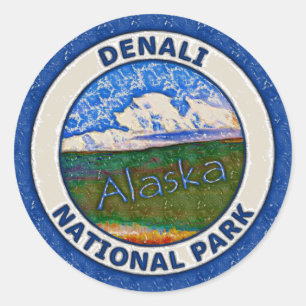 Denali National Park, Alaska Classic Round Sticker