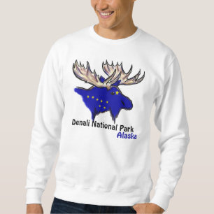 Denali National Park Alaska flag elk guys shirt