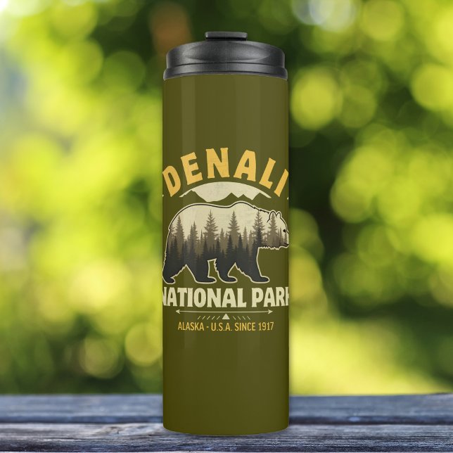 Denali National Park Alaska Forest Landscape Thermal Tumbler (Creator Uploaded)