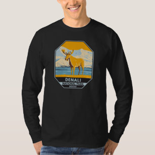 Denali National Park Alaska Moose Vintage T-Shirt