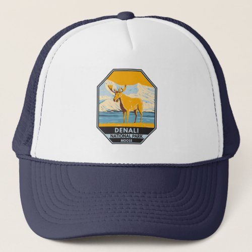 Denali National Park Alaska Moose Vintage Trucker Hat