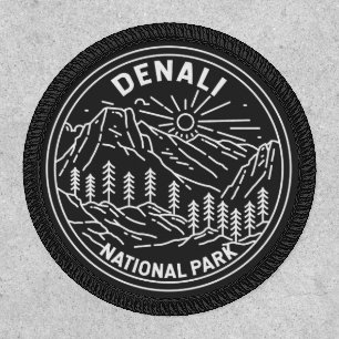Denali National Park Alaska Mount Hunter Monoline  Patch