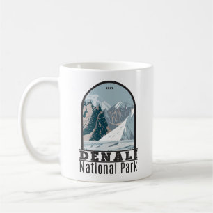 Denali National Park Alaska Mount Hunter Vintage Coffee Mug