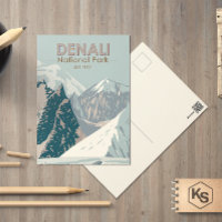 Denali National Park Alaska Mount Hunter Vintage