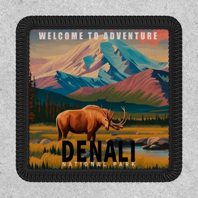 Denali National Park Alaska Mountain landscape Patch (Front)
