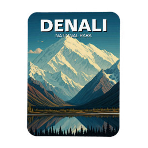 Denali National Park Alaska Travel Magnet