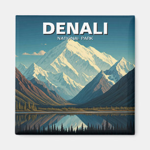 Denali National Park Alaska Travel Magnet