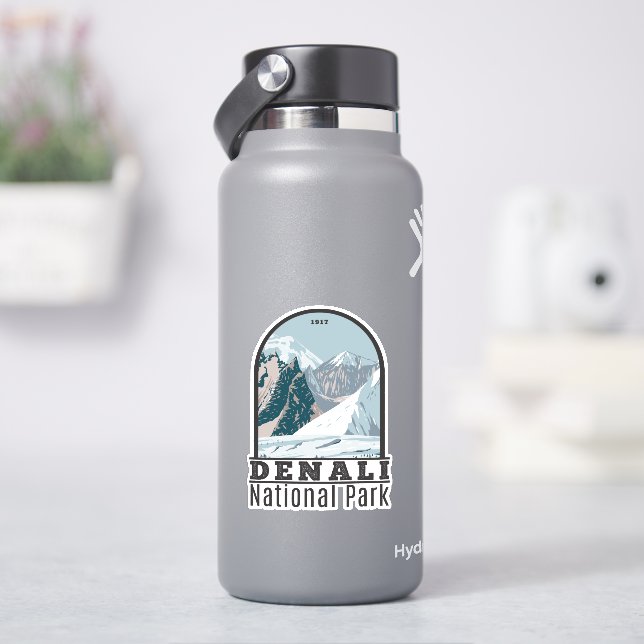 Denali National Park Alaska Vintage Sticker (HydroFlask)